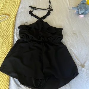 Halter black romper